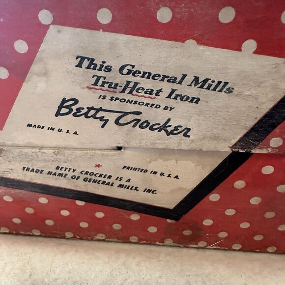 Vintage General Mills GM 1A Tru Heat Clothing Iron Original Box - Picture 9 of 12
